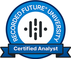 Recorded Future Certified Analyst